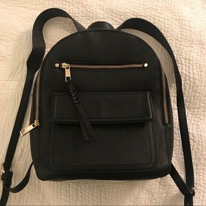 GAP faux leather black bookbag